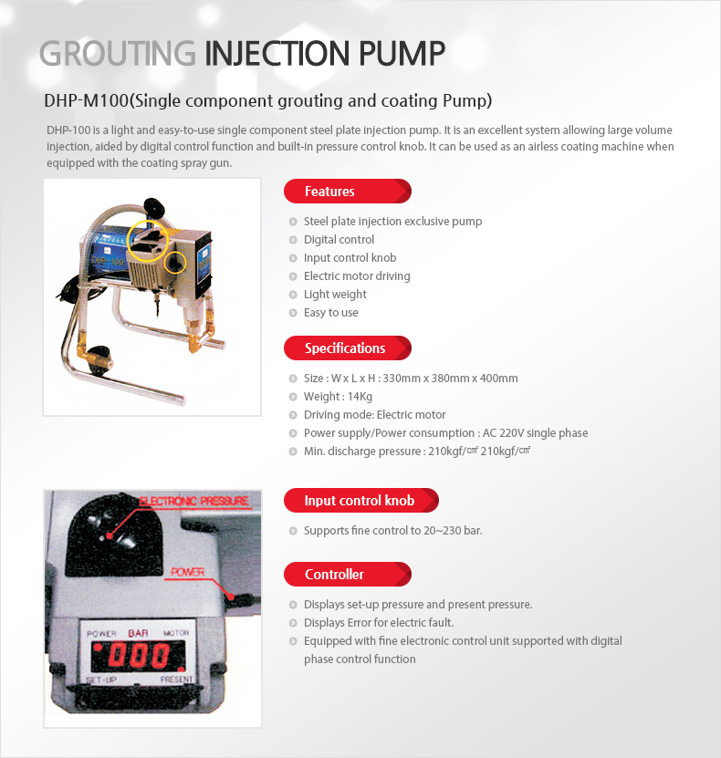 Grouting Injection Pump Grouting Injection Pump